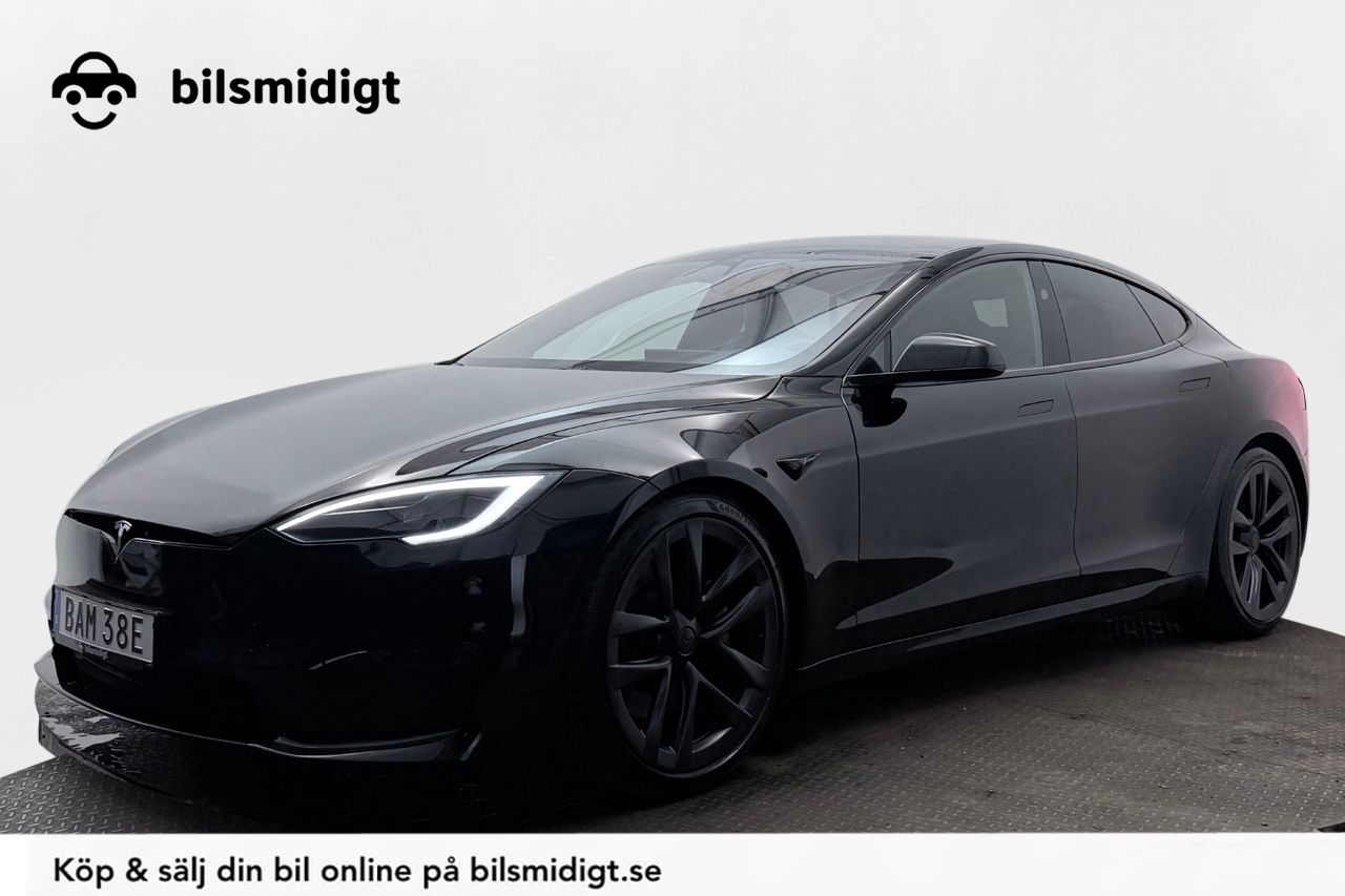Tesla Model S Adaptiv Luftfjädring Panorama Läder AI-Dator Insane 0-100 3.2s MOMS 670hk