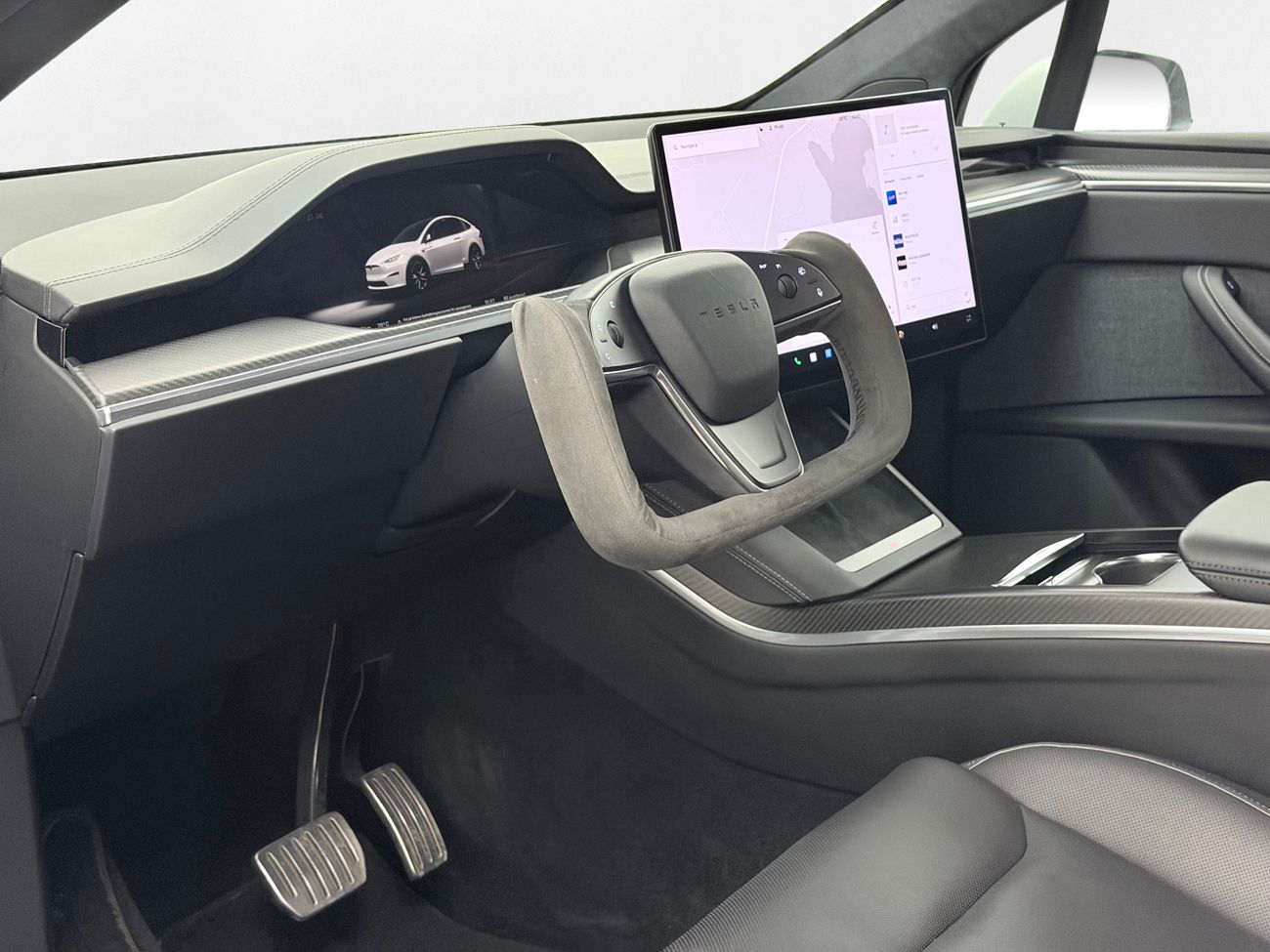 Tesla Model X Plaid 6-sits Drag Luftfj Yoke Pano V-Pump Premiumljud AP 1020hk – bild 16 av 39