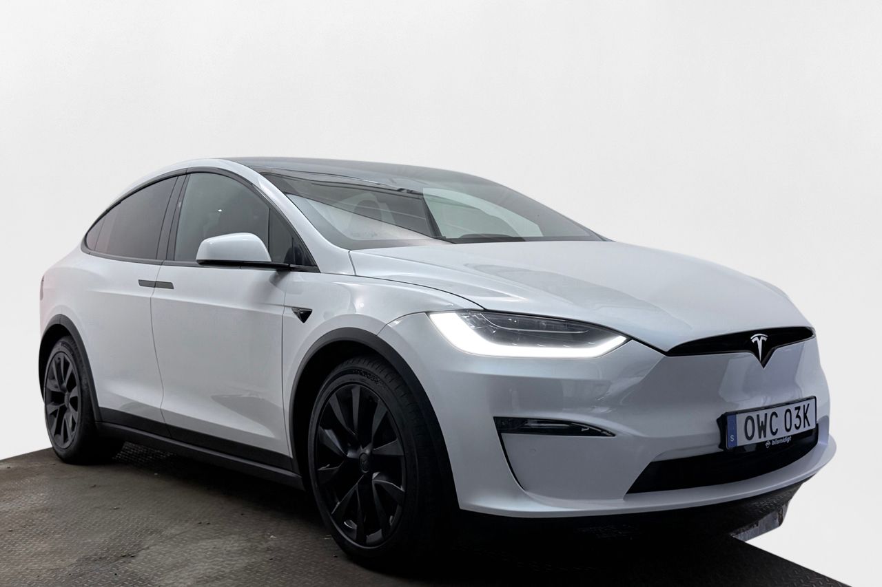 Tesla Model X Plaid 6-sits Drag Luftfj Yoke Pano V-Pump Premiumljud AP 1020hk – bild 5 av 39