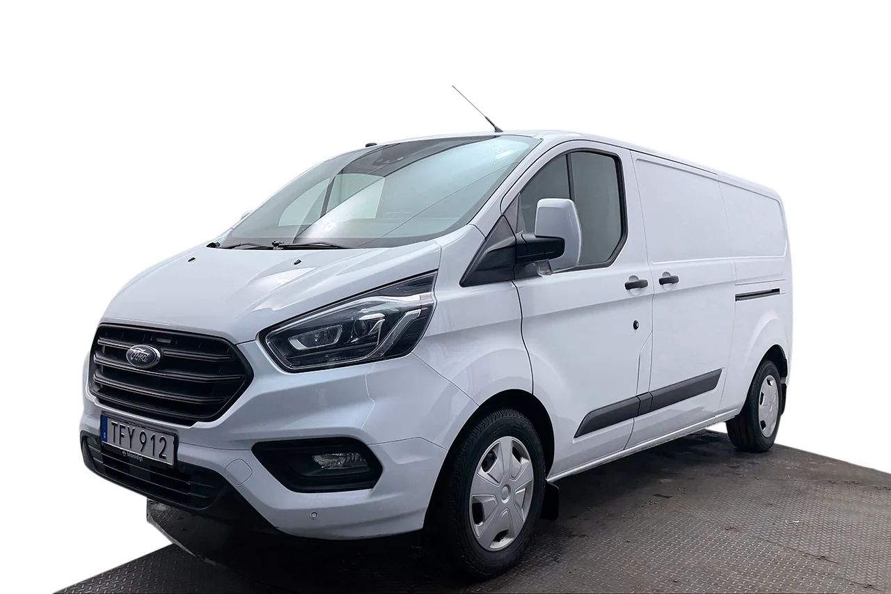 Ford Transit Custom 300 2.0 L2 Drag Inredd 2xSidodörr Kamera Värmare 3-sits MOMS