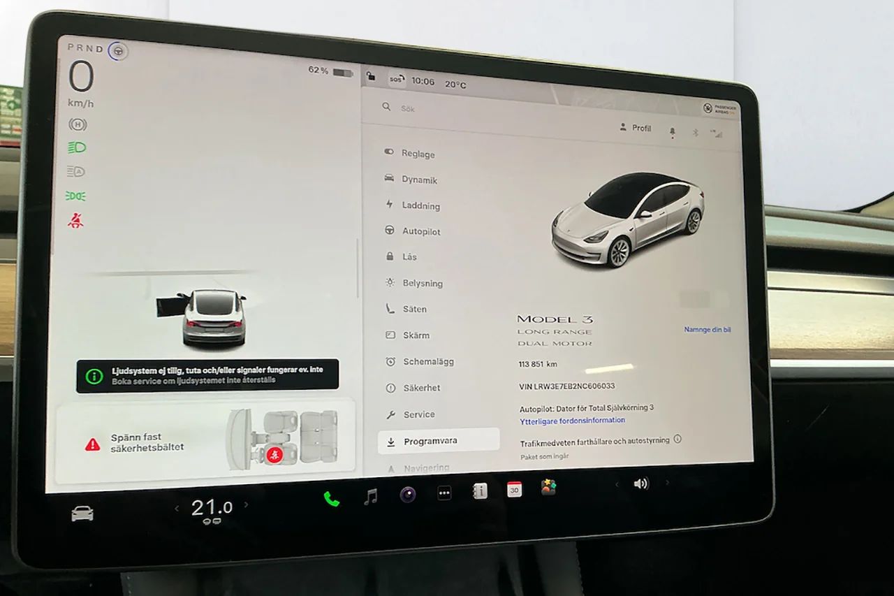 Tesla Model 3 Long Range AWD Pano Läder Autopilot MOMS 498hk – bild 13 av 13