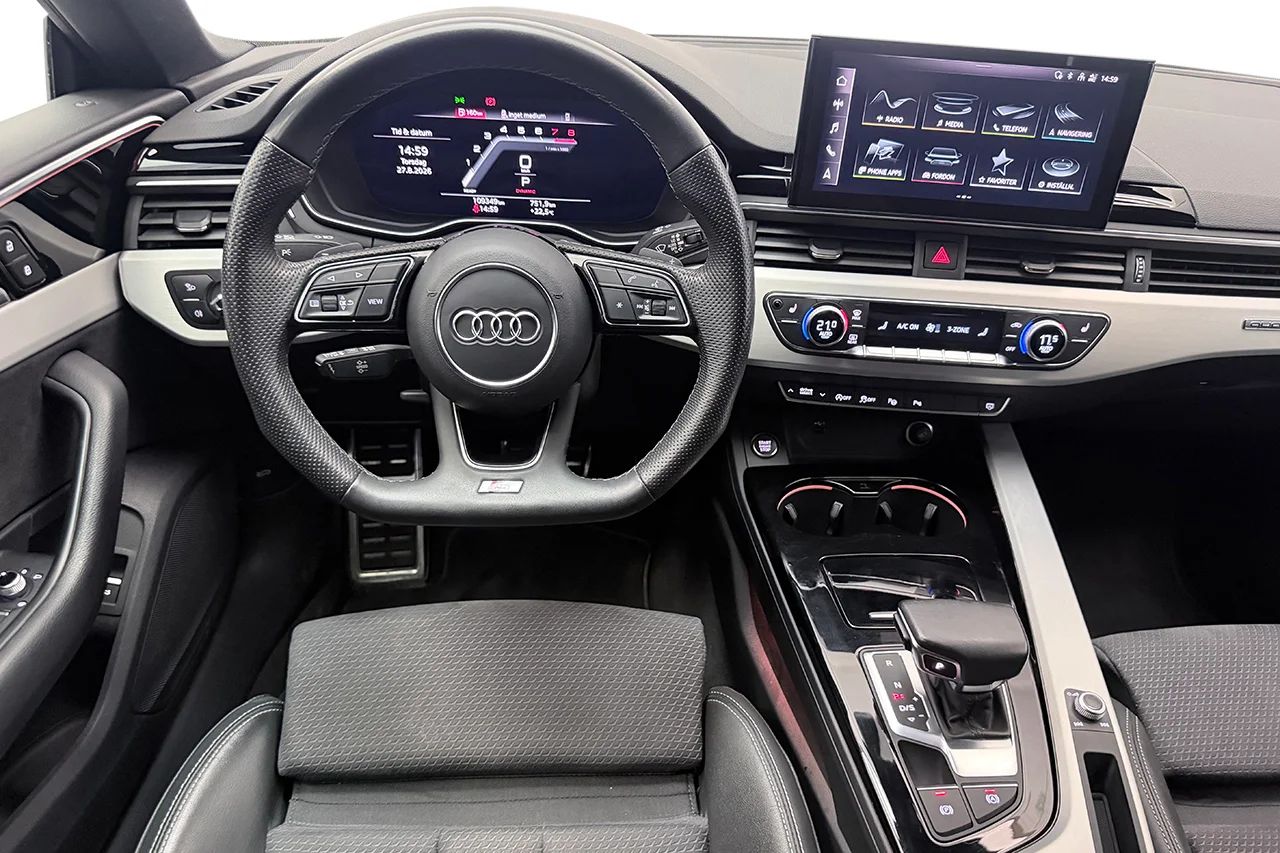 Audi A5 SB 45 TFSI Q S Line Drag Värmare 360° Cockpit MOMS 265hk – bild 18 av 39