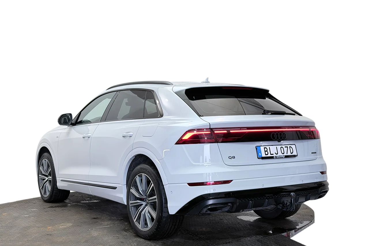 Audi Q8 60 TFSI e Q S Line BlackApp+ Drag 360° Valcona MOMS 490hk – bild 8 av 37