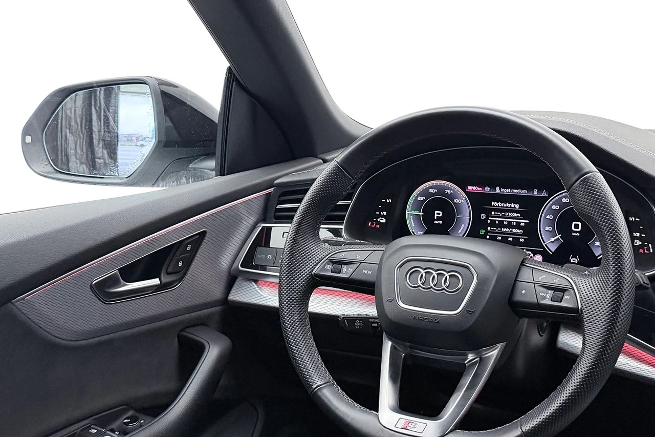 Audi Q8 60 TFSI e Q S Line BlackApp+ Drag 360° Valcona MOMS 490hk – bild 15 av 37