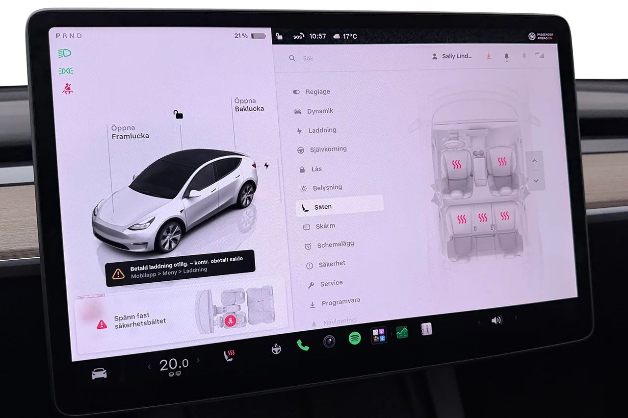 Tesla Model Y Long Range AWD Drag Läder MOMS 514hk – bild 27 av 36