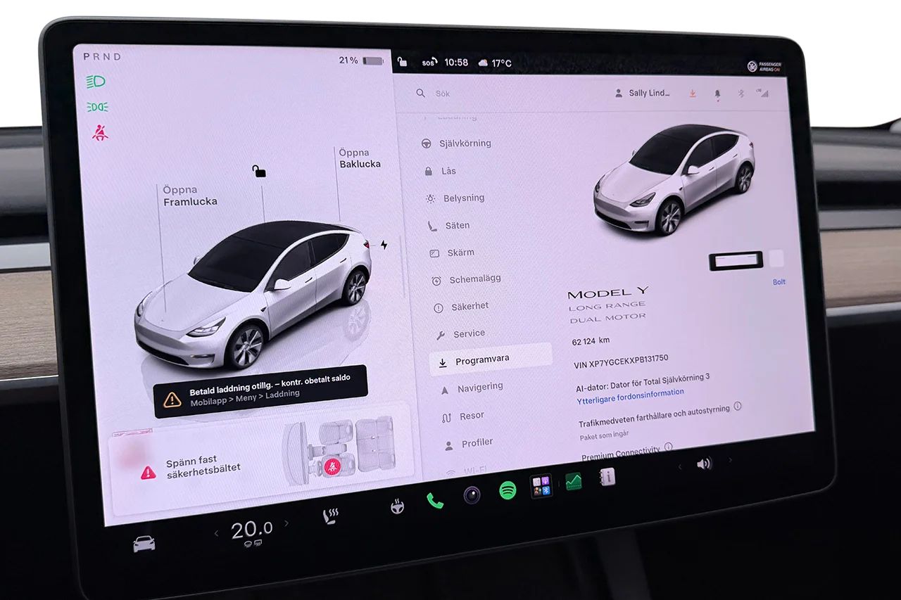Tesla Model Y Long Range AWD Drag Läder MOMS 514hk – bild 28 av 36