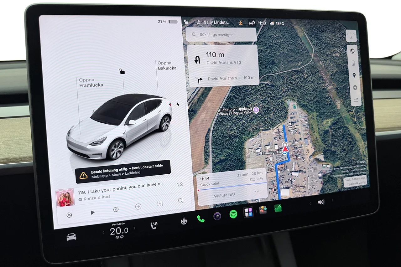 Tesla Model Y Long Range AWD Drag Läder MOMS 514hk – bild 21 av 36