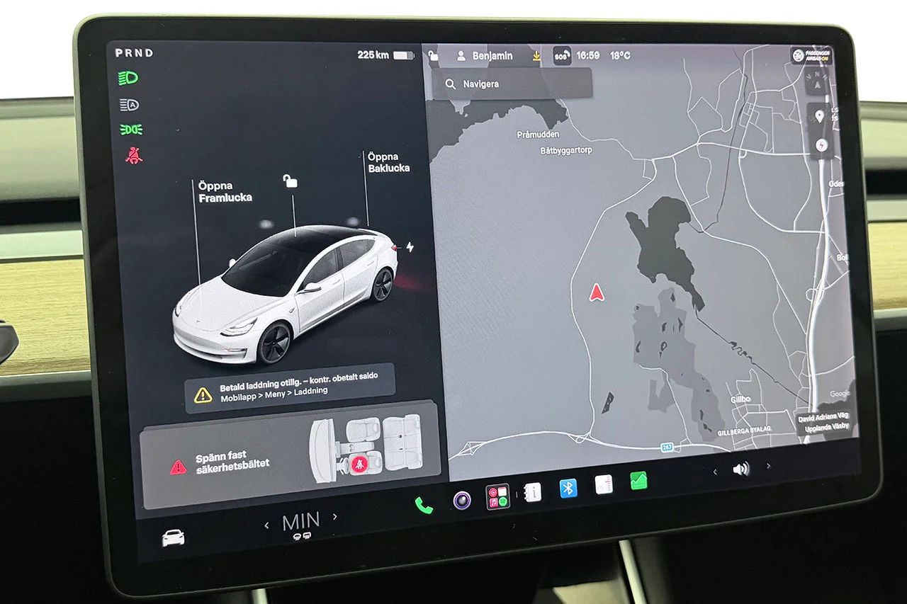 Tesla Model 3 Standard Range Plus Pano Läder AI-Dator MOMS 283hk – bild 19 av 30