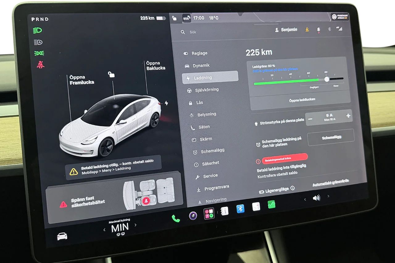 Tesla Model 3 Standard Range Plus Pano Läder AI-Dator MOMS 283hk – bild 23 av 30
