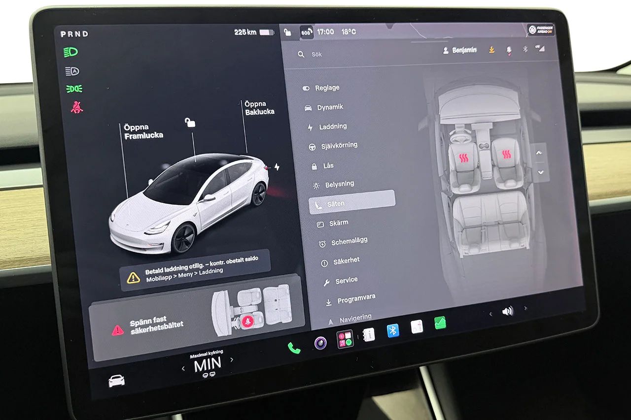 Tesla Model 3 Standard Range Plus Pano Läder AI-Dator MOMS 283hk – bild 25 av 30