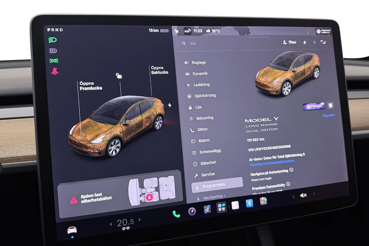 Tesla Model Y Long Range AWD Drag V-Pump Premiumljud AI-Dator 514hk – bild 30 av 37