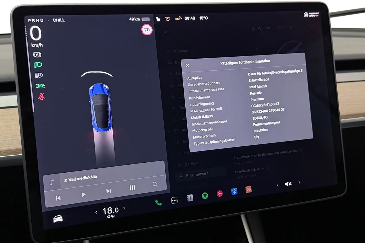 Tesla Model 3 Performance Pano Läder AP Premiumljud 513hk – bild 30 av 33
