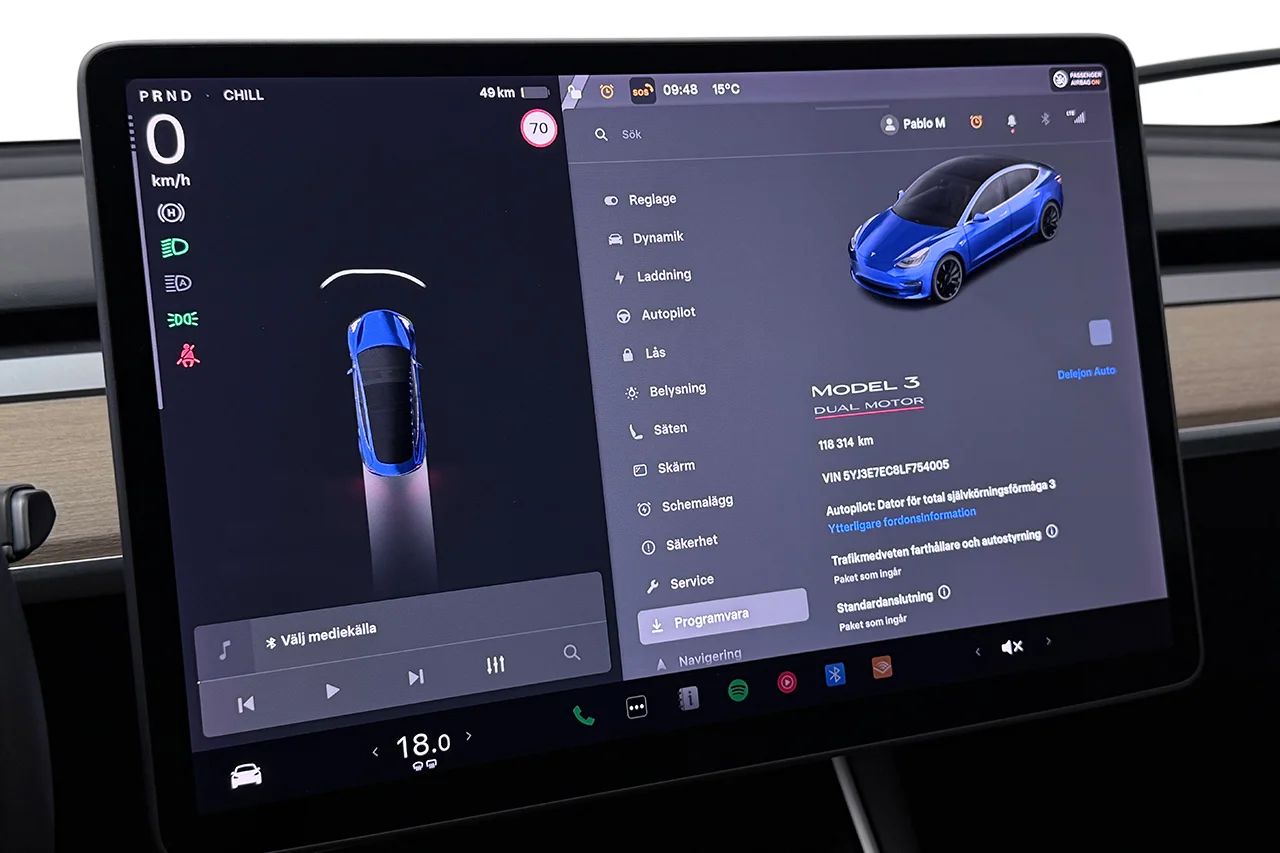 Tesla Model 3 Performance Pano Läder AP Premiumljud 513hk – bild 29 av 33