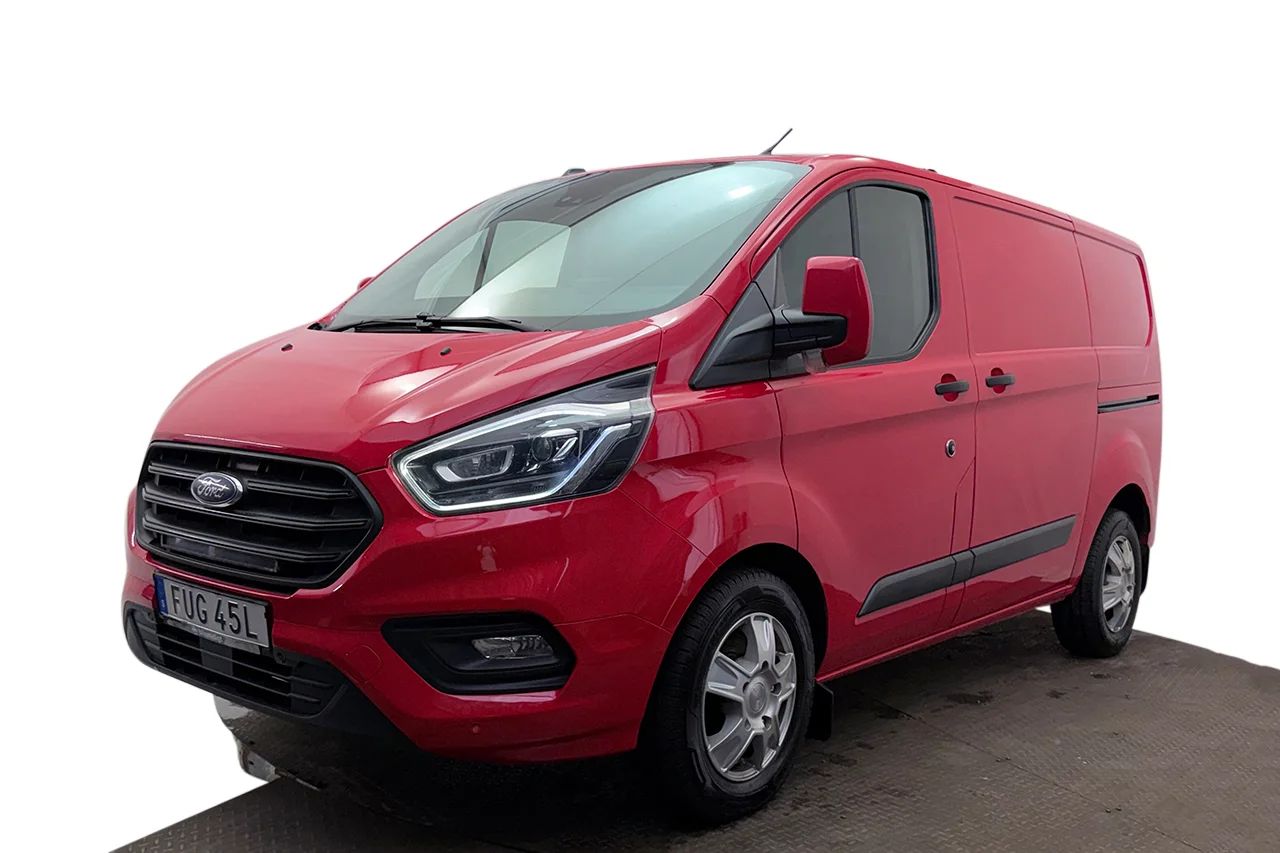 Ford Transit Custom 340 2.0 Automat L1 2xSidodörr 3-sits Kamera Värmare MOMS 130hk