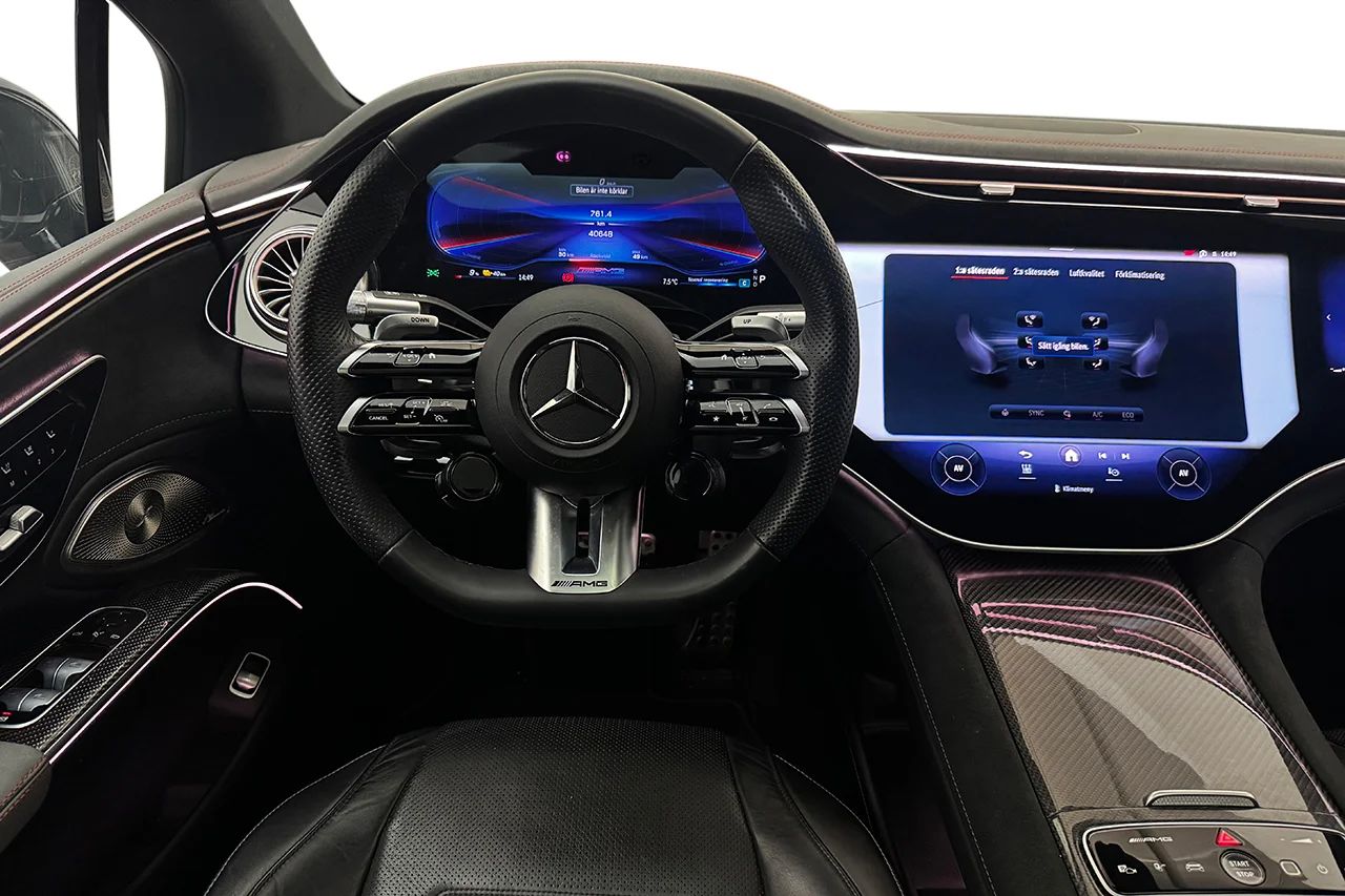Mercedes-Benz AMG EQS 53 4MATIC+ Nappa Pano HUD Luftfjädring Massage 360° Passagerarskärm 658hk – bild 21 av 62