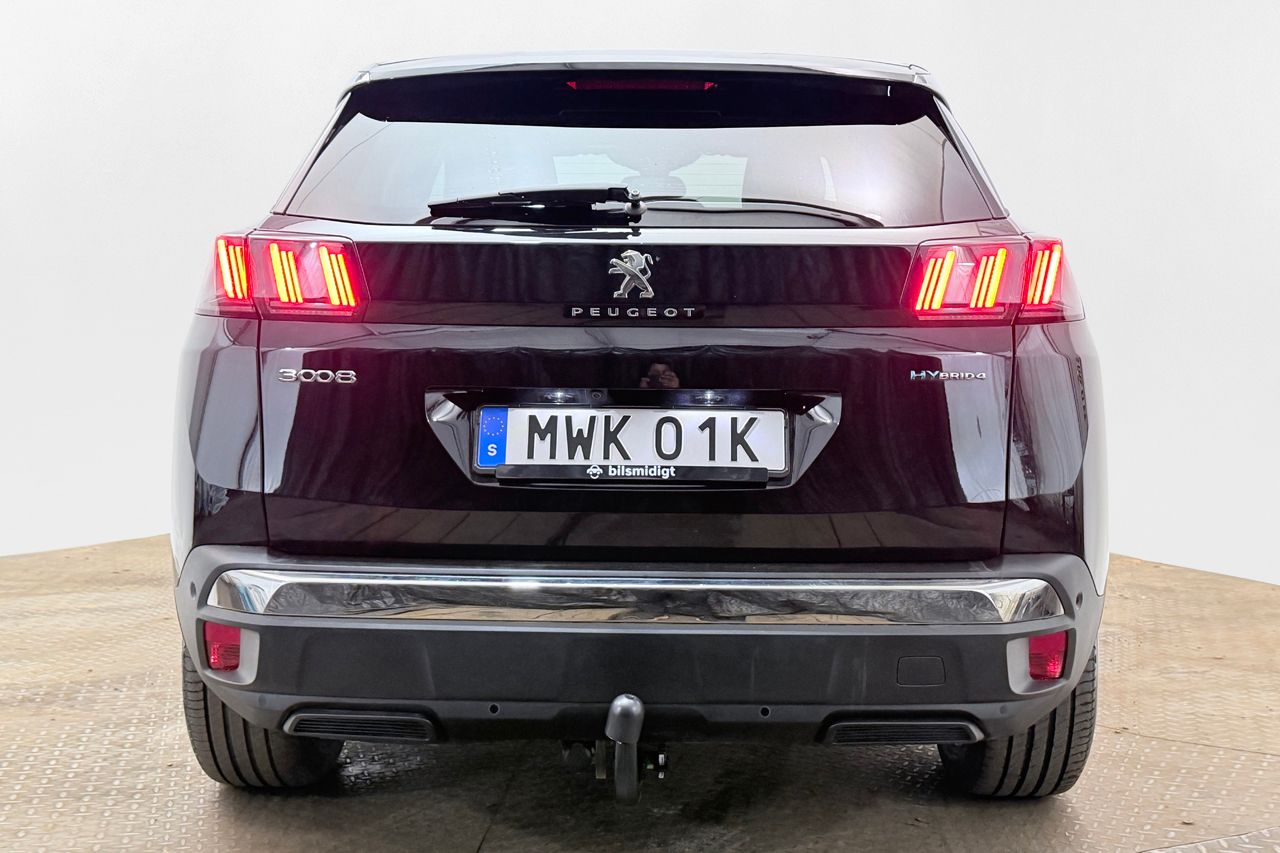 Peugeot 3008 HYBRID4 Allure Dragkrok Cockpit Delläder App-Connect Värmare Moms/Leasing 300hk – bild 6 av 27