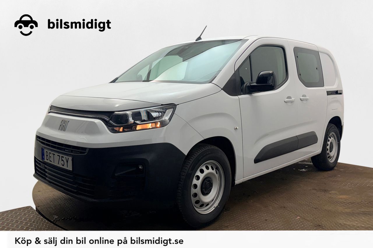 Fiat Doblo-e 50 kWh CCS Head-Up Kamera P-Sens 3-sits 2xSidodörr NY BIL 136hk – bild 1 av 27