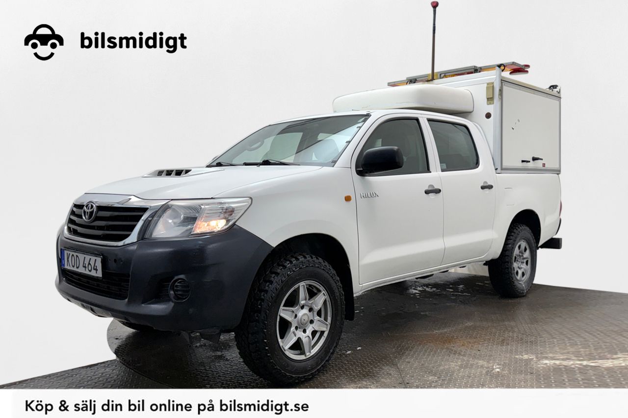 Toyota Hilux Dubbelhytt 2.5 4x4 5-sits Flakkåpa Serviceinredning Dragkrok Moms/Leasing 144hk – bild 1 av 23