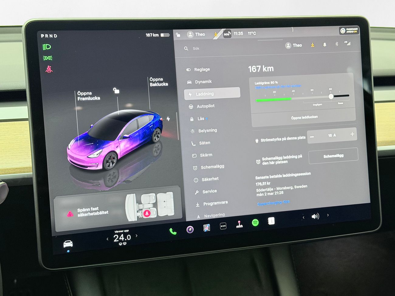 Tesla Model 3 Performance Panorama Läder Autopilot Premiumljud Moms/Leasing 513hk – bild 25 av 30