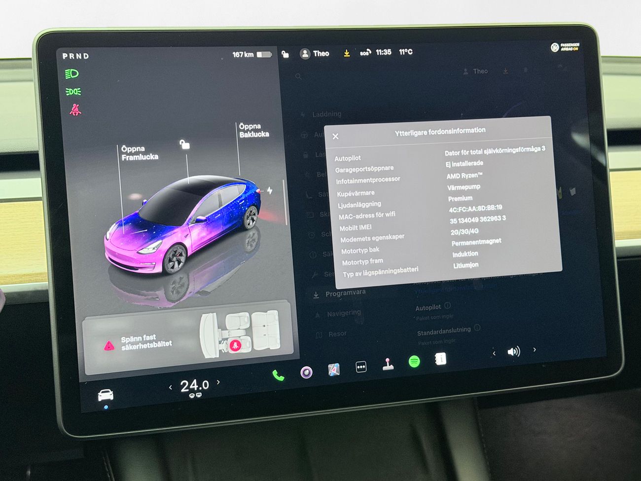 Tesla Model 3 Performance Panorama Läder Autopilot Premiumljud Moms/Leasing 513hk – bild 27 av 30