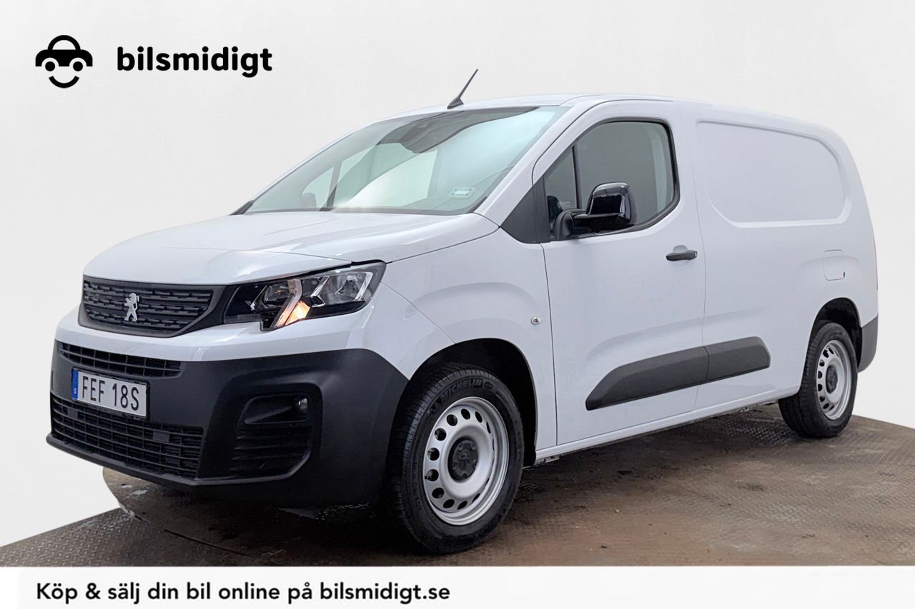 Peugeot Partner Utökad Last 1.5 L2H1 3-sits Verkstadsinredd P-Sensorer Moms/Leasing 130hk