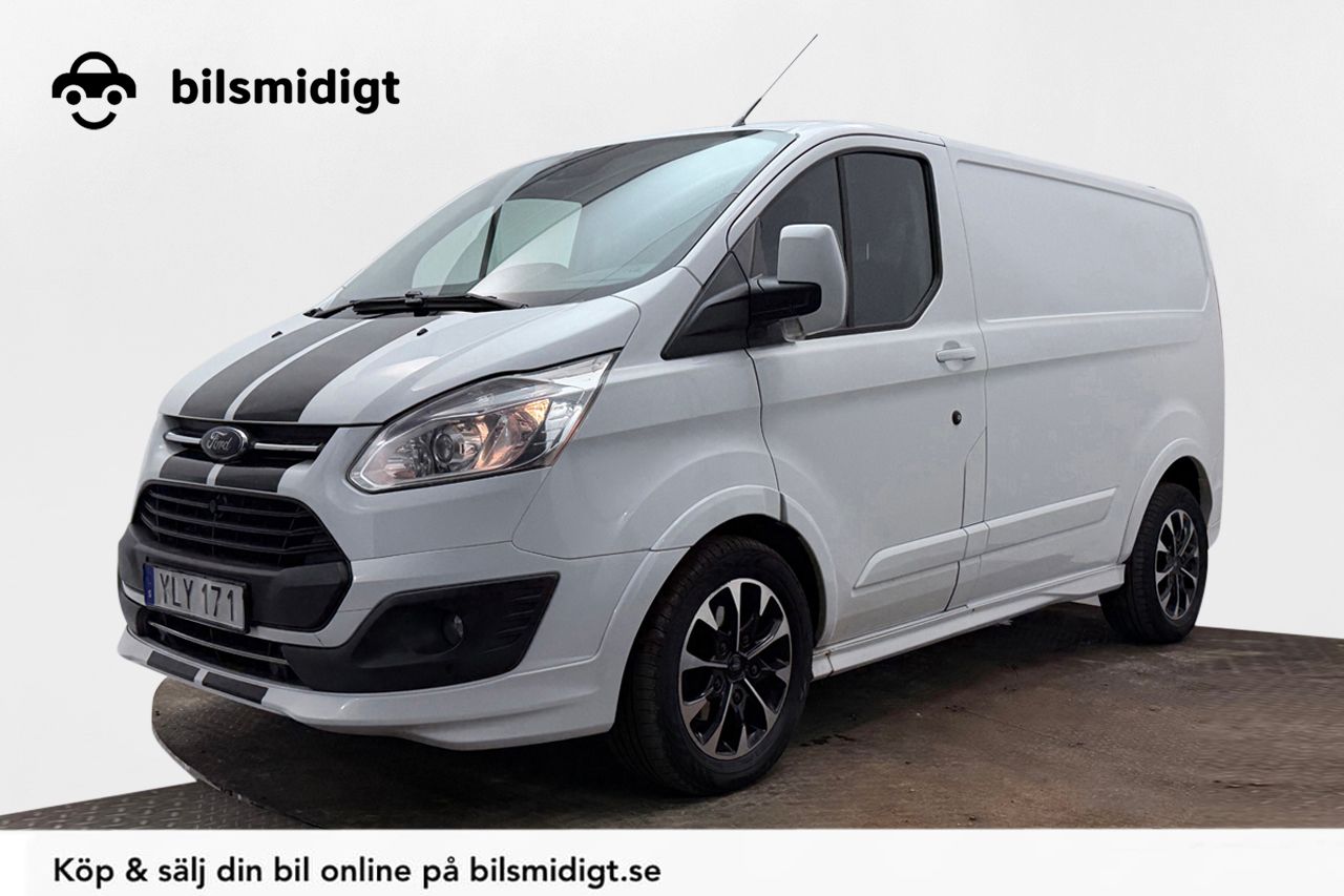 Ford Transit Custom 290 2.0 TDCi Automat 3-sits Värmare Delläder Verkstadsinredning Backkamera Moms/Leasing 170hk