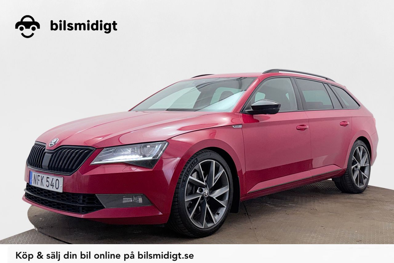 Skoda Superb Kombi 2.0 TSI 4x4 Business Sportline Dragkrok Läder/Alcantara Navigation Backkamera Värmare CANTON 280hk