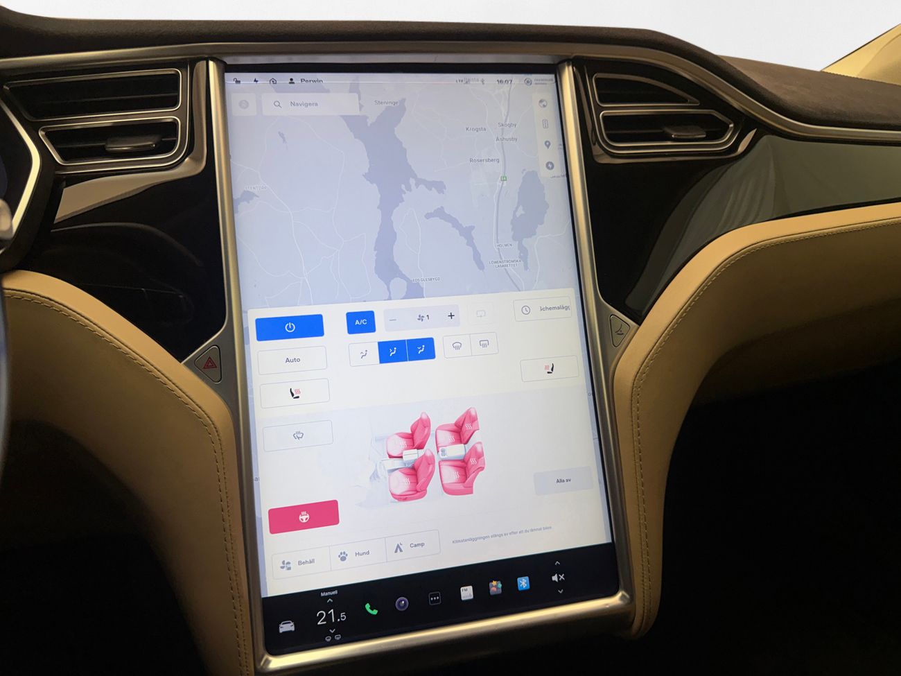 Tesla Model S 85D AWD CCS-uppgraderad Luftfjädring Läder Navigation Backkamera Köldpaket AutoPilot 423hk – bild 17 av 28